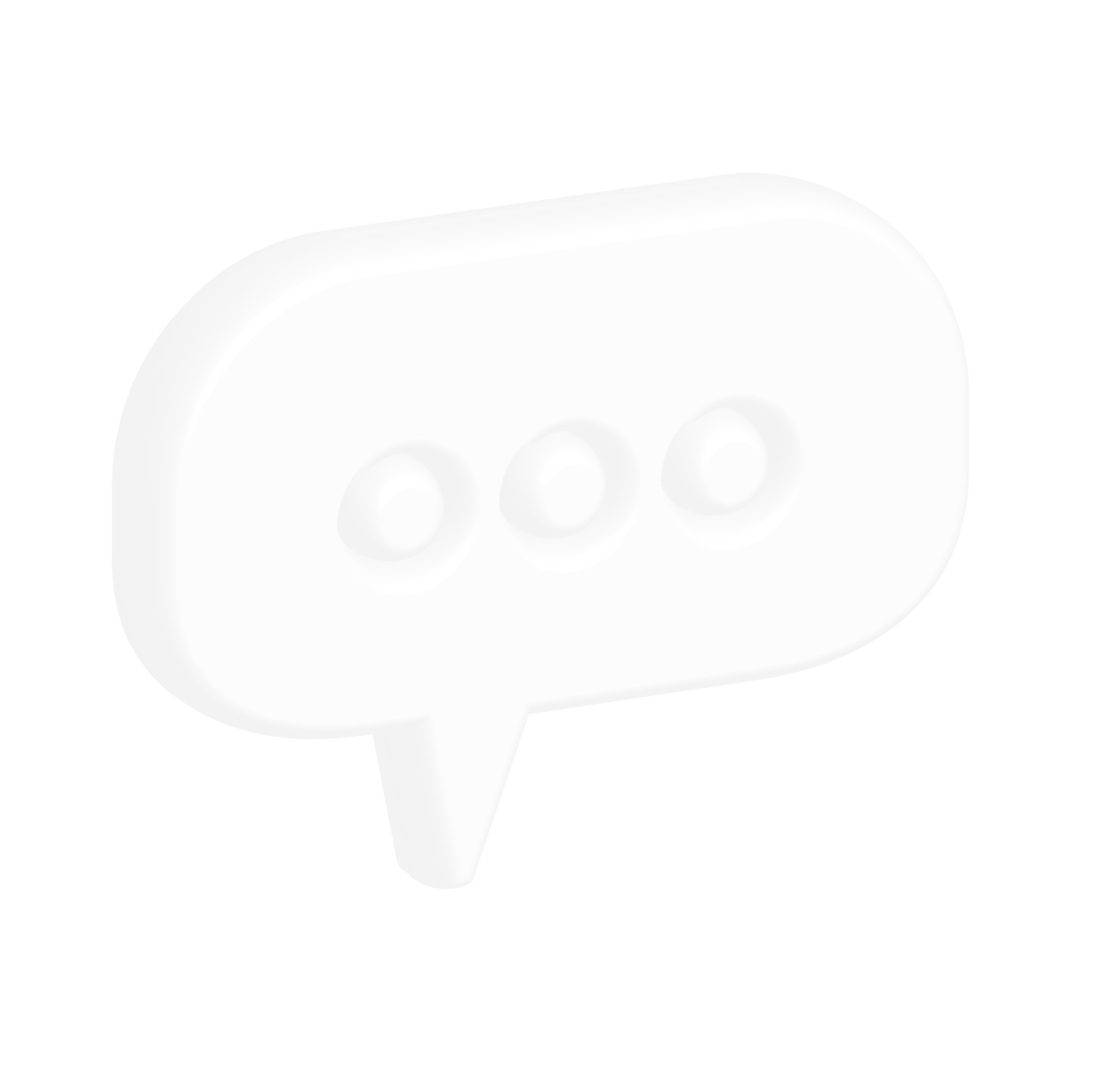 A speech bubble with three dots inside